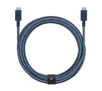 Native Union Belt Cable XL Type-C 100W - USB-C to USB-C 3m Ultra-Strong Charging Cable with Cable Strap - Compatible with iPhone Air, iPhone 17, MacBook, iPad, Surface Go 4 (Navy)