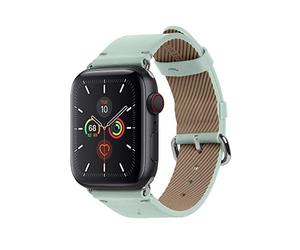 Native Union Classic Strap for Apple Watch 42/44/45mm - Genuine Italian Nappa Leather - Stainless Steel Hardware with Soft Nubuck Leather Backing (Sage)