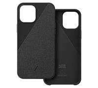 Native Union Clic Canvas Case - Crafted with Premium Woven Fabric - Slim & Lightweight Cover for Form-Fitting Protection - Compatible with iPhone 12 Pro Max (Black)