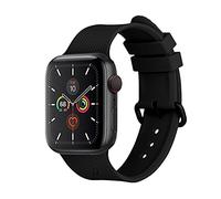 Native Union Curve Strap for Apple Watch 38/40/41mm - Water-Resistant Sleek Textured Silicone Strap - Embedded Stainless Steel Hardware - All-Day Versatility (Black)