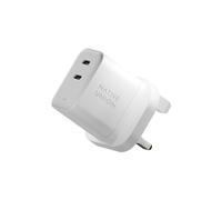 Native Union Fast GaN Charger PD 35W - Ultra-Compact Power Delivery Enabled USB-C Charger Up To 35W - For MacBook Air, iPads, iPhones & More (White)