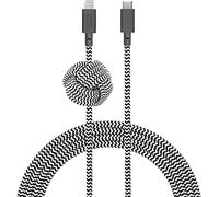 Native Union Night Cable - 10ft Ultra-Strong Reinforced Durable USB-C to Lightning [MFi Certified] Charging Cable with Weighted Knot Compatible with iPhone 14, iPhone 13 and Earlier (Zebra)