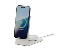 Native Union Rise 2-in-1 Magnetic Wireless Charger - Qi2 Certified & MagSafe Compatible -15W Fast-Charging Foldable Charging Stand for iPhone Air/17/16/15 with Wireless Pad for AirPods Pro (Sandstone)
