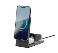 Native Union Rise 3-in-1 Magnetic Wireless Charger - Qi2 Certified & MagSafe 15W Fast-Charging Foldable Charging Stand for iPhone Air, 17, 17e with Charging for AirPods (Pro) & Apple Watch (Black)
