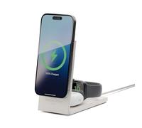Native Union Rise 3-in-1 Magnetic Wireless Charger - Qi2 Certified & MagSafe - 15W Fast-Charging Foldable Charging Stand for iPhone 16/15/14/13 with Charging for AirPods(Pro) & Apple Watch (Sandstone)