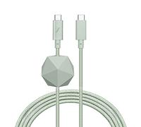 Native Union Type-C Desk Cable - USB-C to USB-C 8ft Ultra-Strong Non-Slip Charging Cable with Anchor Weight Compatible with iPhone Air, 17, 16, 15, MacBook Air/Pro 13" M3, Surface Go 3 (Sage)