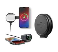 Native Union Voyage 2-in-1 Magnetic Wireless Charger - Foldable Travel Charging Station for iPhone Air, 17, AirPod, Apple Watch & More - Qi2 Certified & MagSafe Compatible up to 15W (Black)