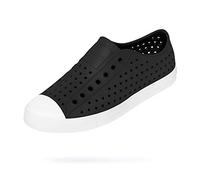 Native Unisex Jefferson Fashion Sneaker, Jiffy Black/Shell White,10 US Men/12 US Women