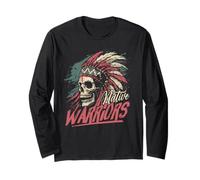 Native Warriors Skull Tribal Heritage Art Long Sleeve T-Shirt