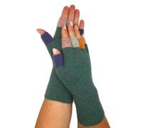 Native World Fingerless Gloves | Multicolour Fingers | Possum Merino Wool | Soft, Extremely Warm for Winter