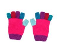 Native World Kids Possum Merino Wool Fingerless Gloves - Childrens Gloves Soft, Extremely Warm Childs Mittens (Peony Pink, Medium (5-6 yrs))