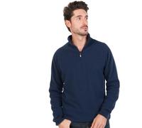 Native World Men’s Lightweight Half-Zip Jumper | Possum Merino & Silk | Warm, Soft & Breathable Knitwear | Made in New Zealand (UK, Alpha, L, Regular, Regular, Twilight)