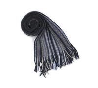 Native World Possum Merino Wool Multi Striped Scarf - Warm Winter Scarf for Women, Ladies Soft Scarf Wrap (Black)