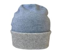 Native World Women's Possum Merino Wool Beanie Hat - Reversible Warm Winter Hat - Soft Beanie (Crystal & Silver)