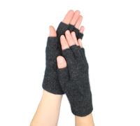Native World Womens Possum Merino Wool Fingerless Gloves For Women and Men, Soft Extremely Warm (Charcoal, Small)