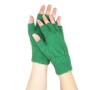 Native World Womens Possum Merino Wool Fingerless Gloves For Women and Men, Soft Extremely Warm (Green, Medium)
