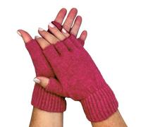 Native World Womens Possum Merino Wool Fingerless Gloves For Women and Men, Soft Extremely Warm (Peony, Medium)