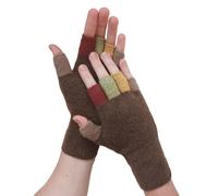 Native World Women's Possum Merino Wool Fingerless Gloves - Soft, Extremely Warm for Winter (Cocoa)