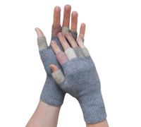 Native World Women's Possum Merino Wool Fingerless Gloves - Soft, Extremely Warm for Winter (Crystal)