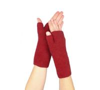 Native World Womens Possum Merino Wool Wrist Warmers, Hand Warmers Fingerless Gloves Mittens For Women (Berry Red)