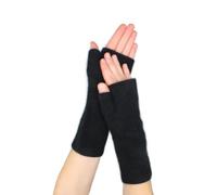 Native World Womens Possum Merino Wool Wrist Warmers, Hand Warmers Fingerless Gloves Mittens For Women (Black)