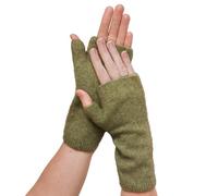 Native World Wristwarmer | Possum Merino & Silk | Soft, Warm & Lightweight Fingerless Hand Warmers | Made in New Zealand (Pistachio)