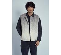 Native Youth Men's Ombre Borg Round Neck Zip Gilet in Grey | Size: Medium Native Youth Grey M