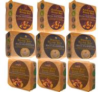 Nativilis Amazonian Collection 9-piece Soap Bar ANDIROBA BACURI BRAZIL NUT Natural Vegan Emollient Moisturises Cleanses No Chemicals Additives Colours or Lauryl Fragrance Free Copaiba Properties