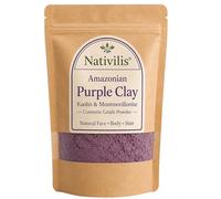 Nativilis Amazonian Purple Clay Powder - Cosmetic Grade Kaolin & Montmorillonite Clay - Natural Mineral Face Mask for Face, Hair & Body - Brazilian Purple Clay for Skincare