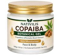 Nativilis Copaiba Botanical Gel - Lightweight Skin Moisturiser for Face & Body - With Aloe Vera & Copaifera officinalis Resin Extract - Hydrating, Non-Greasy, Vegan - 100g