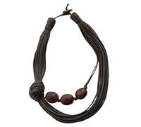 Nativilis Handmade Sustainable Necklace with Natural Seeds and Cotton | Brazilian Eco-Friendly Boho Jewelry from the Amazon Rainforest - Assorted Models and Colors (N-115)
