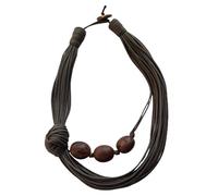 Nativilis Handmade Sustainable Necklace with Natural Seeds and Cotton | Brazilian Eco-Friendly Boho Jewelry from the Amazon Rainforest - Assorted Models and Colors (N-111)