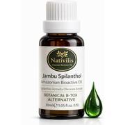 Nativilis Jambu Spilanthol Amazonian Bioactive Oil Spilanthes Acmella Oleracea Extract 100% Natural Pure B-tox Alternative - Relax facial muscles skin firmness antioxidant Copaiba - 30 ml DE
