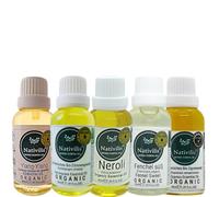 Nativilis Organic Essential Oils Collection - Balance & Bloom Collection - 5x30ml: Ylang Ylang, Cypress, Neroli, Lemongrass & Fennel Sweet for Skin Care, Calm and Uplifting Aroma