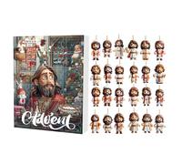 Nativity 2024, Christmas With Jesus Hanging Ornament, 2D Acrylic Jesus Ornament Christmas Countdown Calendar, Nativity Scene Pendant For Christmas Tree