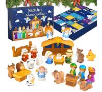 Nativity 2025 Children - Nativity Story for 25 Days Count Down Box, Christian Religious Christmas Countdown Calendar