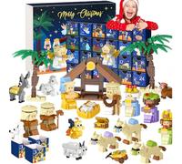 Nativity Advent Calendar 2025, 24Pack Building Blocks Christmas Advent Calendar, 24 Days Christian Religious Blocks Set Gifts