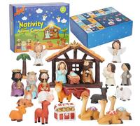 Nativity Advent Calendar 2025 Kids - Nativity Scene Story Gifts for Toddlers 24 Days Xmas Count Down Box, Christian Religious Christmas Countdown Calendar Surprises Gifts for Children (Figurine Set)