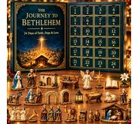 Nativity Advent Calendar 2026, Christian Advent Calendar 2026 | 24 3D Figures, Religious Advent Calendar Countdown to Christmas, Journey to Bethlehem Nativity Scene for Families, Church