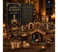 Nativity Advent Calendar 2026, Journey to Bethlehem Christmas Countdown | 24 Day Christian Advent Calendar with 3D Keepsake Figures, Storybook, and Fold Out Stable Scene for Family Holiday Display