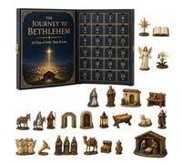 Nativity Advent Calendar,24-Day Christian Countdown to Christmas Ornaments | Acrylic Religious Family Decor,Christmas Countdown Calendar Decoration Gift for Christian Families