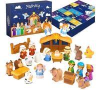 Nativity Advent Calendars 2025, 24 Days Christmas Countdown Calendar with Holy Family Nativity Scene Set dvent Calendars, Traditional Christian Religious Gift for Boys & Girls