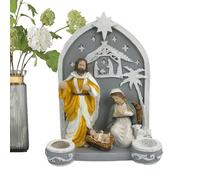 Nativity Advent Candle Holder Decorative Candle Holders | Resin Table Candle Holders - Nativity Scene Candle Holders Candle Holders Christmas Supplies for Christmas Decorations Jesus Christ