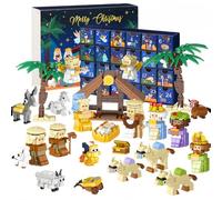 Nativity Building Blocks Advent Calendar 2025, 24 Days of Nativity Scene Set Building Blocks Christmas Countdown Toy Xmas Surprises Advent Calendars for Boys, Girls, Teens, Adults Ages 6+ (A)