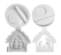 Nativity Candle Molds Reusable, Multifunctional, DIY | Silicone Resin Casting Nativity Mold Handicraft Supplies, Soap Making Moulds for Christmas, Holiday, Adults, Teen, Family