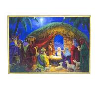 Nativity Christmas Advent Calendar | Religious Advent Countdown with Traditional Manger Scene | Picture Advent Calendar Paper Advent Calendar - A3