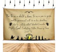 Nativity Christmas Backdrop 71×43 Inch Jesus Religious Xmas Home Decor | Nativity Scene New Year Decorations Polyester 1 Pc Banner Outdoor Indoor Decoration
