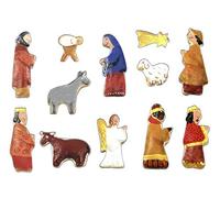 Nativity Christmas Cookie Cutter Set - 12 Pieces Tinplate Biscuit Moulds - Holiday Pastry Decoration Shapes