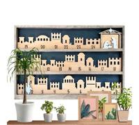 Nativity Christmas Decoration for the Birth of Jesus | Christmas countdown wooden sign with nativity scene decoration. For living room, mantelpiece, bookcase, bedroom and collector