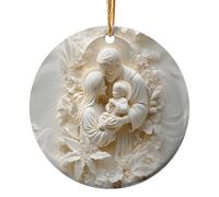Nativity Christmas Decorations, Acrylic Nativity Ornaments, Nativity Scene Christmas Decoration, Religious Christmas Tree Ornaments, Vintage Birth of Jesus Christian Ornaments (B-2)